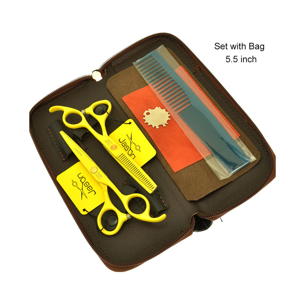 (A0072D-01-55)5.5" Professional Hairdressing Scissors Japan 440C Hair Salon Cutting Scissors Salon Thinning