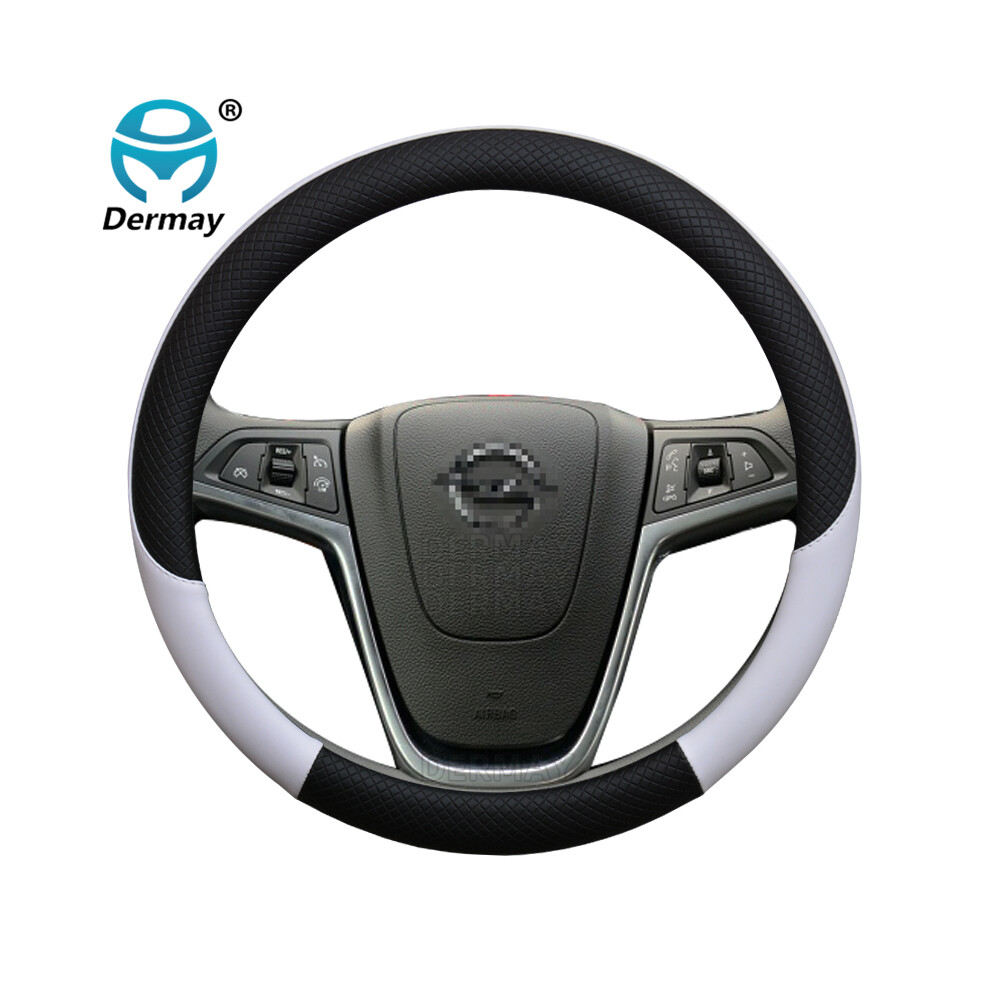 (White)Car Steering Wheel Cover Opel Astra H F G J K Optima Holden Astra Vauxhall Astra Car Interior White 9319708134056