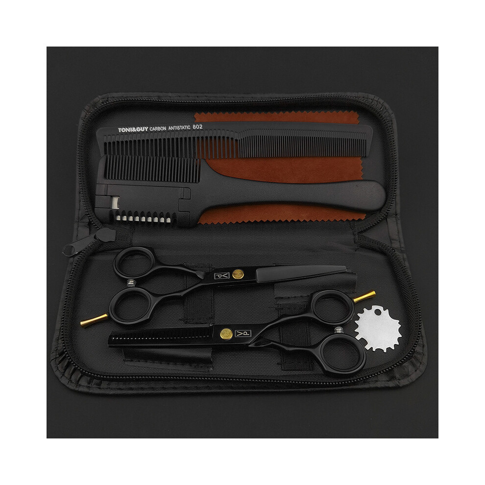 (Set) 5.5'' 440c Stainless Steel Scissors Professional Hairdressers Hair Scissors Hair Cutting Salon