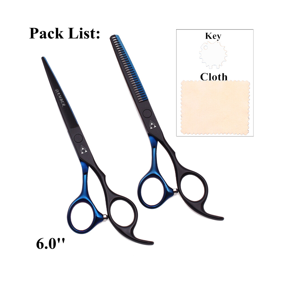 (888 HeiLan Dui 6.0)Hair Scissors 5.5 6.0 Professional Hairdressing Scissors Thinning Barber Scissor