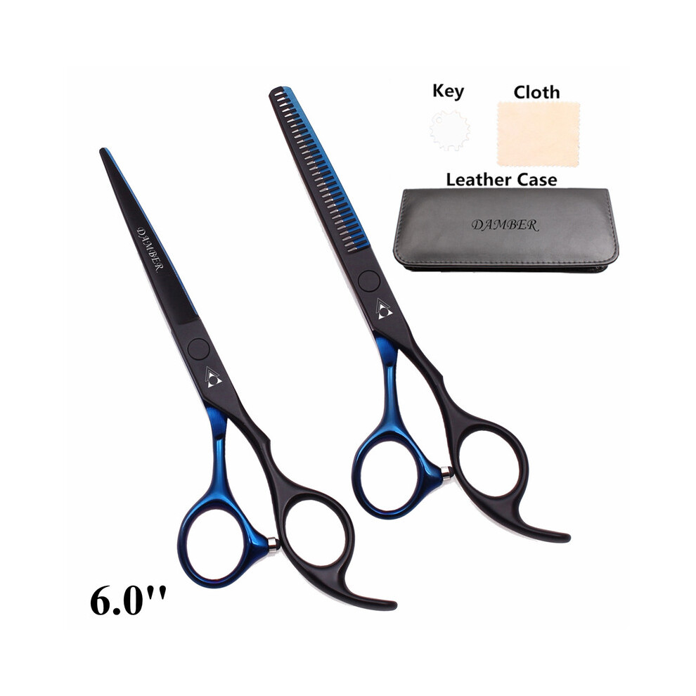 (888 HeiLan Dui 60Y25)Hair Scissors 5.5 6.0 Professional Hairdressing Scissors Thinning Barber Scissor