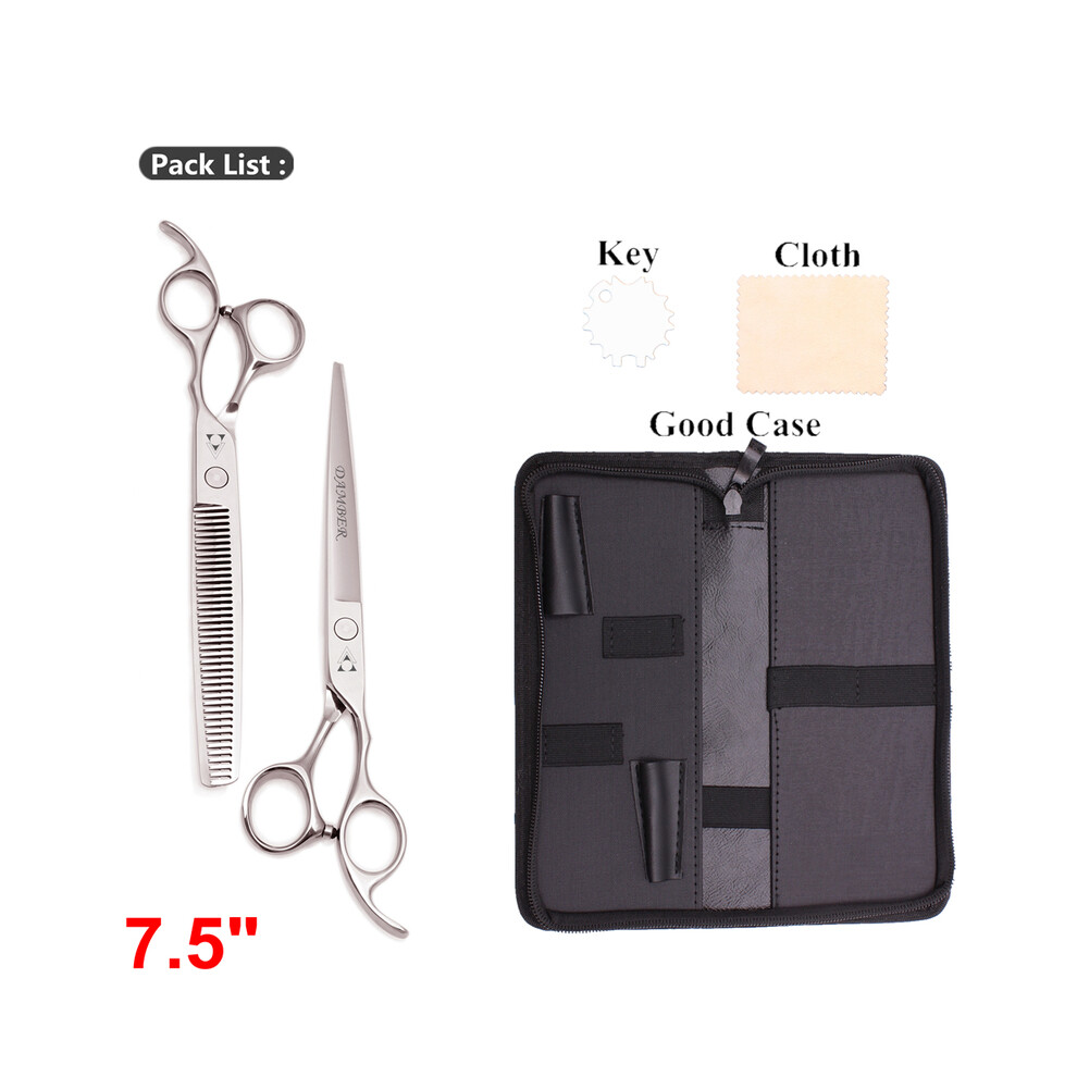 (1006 Dui 7.5 HeiBao)5 5.5 6 6.5 7 7.5 8 Professional Hairdressing Scissors Barber Scissors Hair Cutting