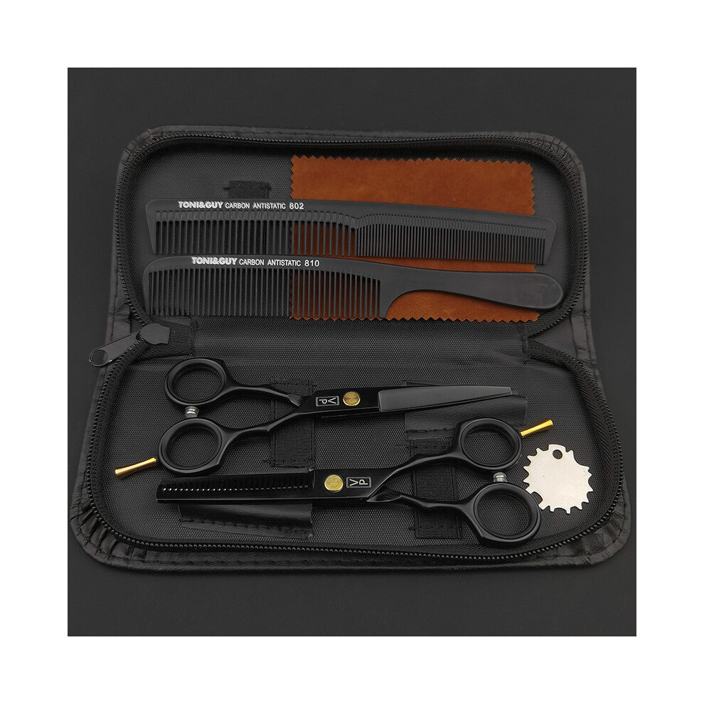 (Set) 5.5'' 440c Stainless Steel Scissors Professional Hairdressers Hair Scissors Hair Cutting Salon