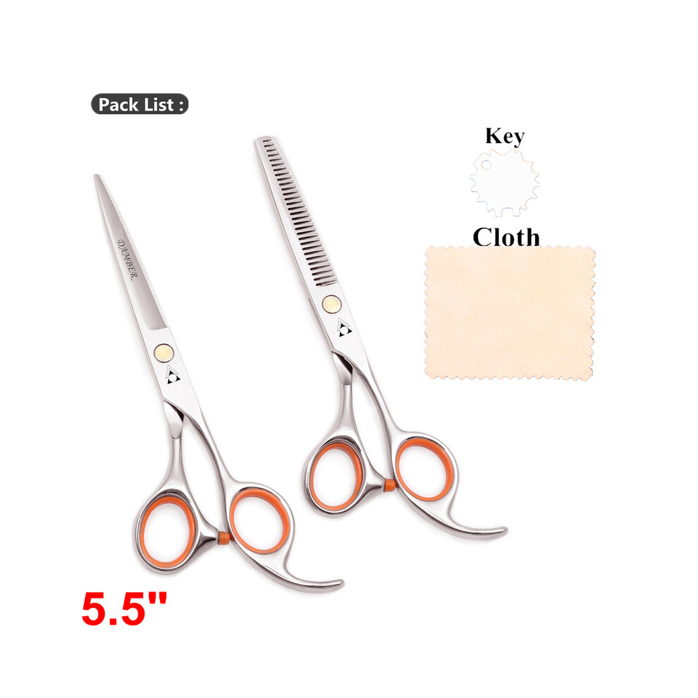 (1008 Yin Dui 5.5)5.5 6.0 Professional Hairdressing Scissors Hair Thinning Barber Scissors Set Hair