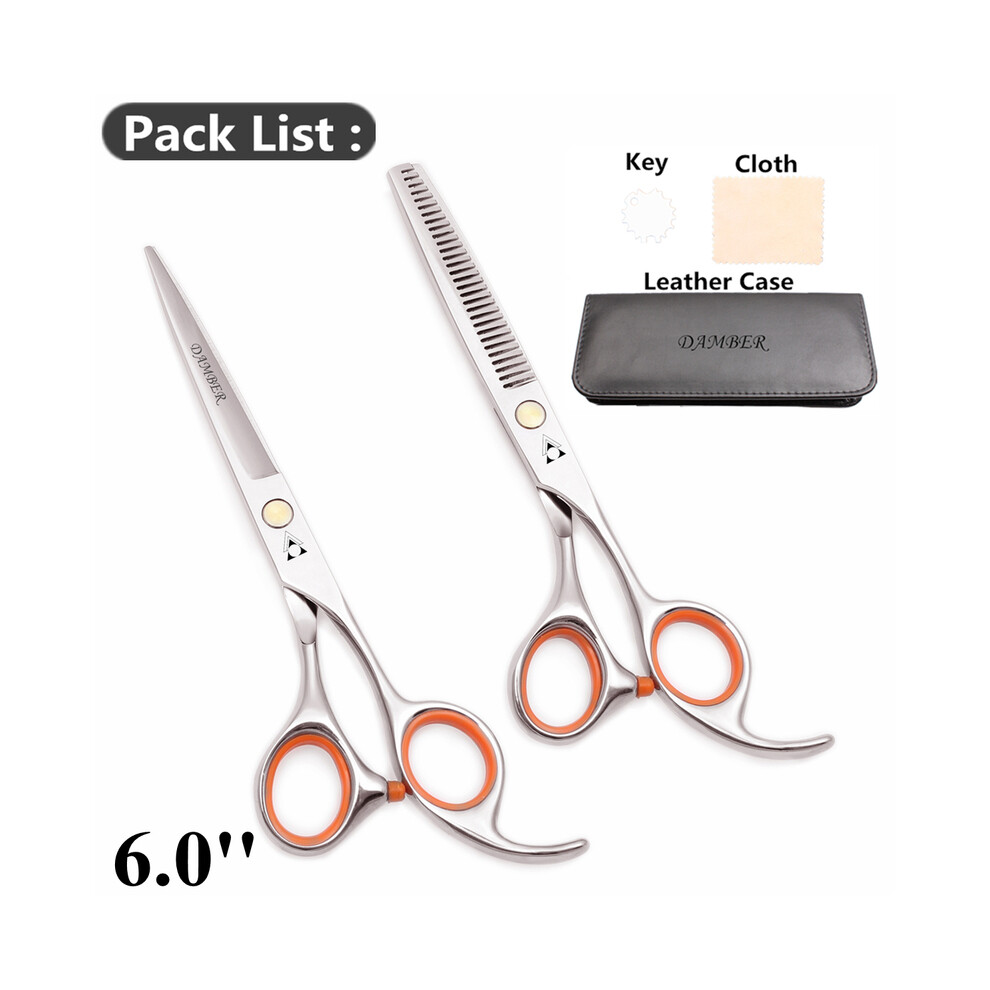 (1008 Yin Dui 6.0B25)5.5 6.0 Professional Hairdressing Scissors Hair Thinning Barber Scissors Set Hair