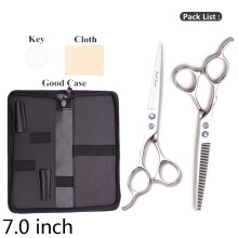 (8000 Lan-D 7Y)Left Hand Barber Scissors 5.5" 6" 7" Purple Dragon Stainless 8000# Hair Cutting Scissors