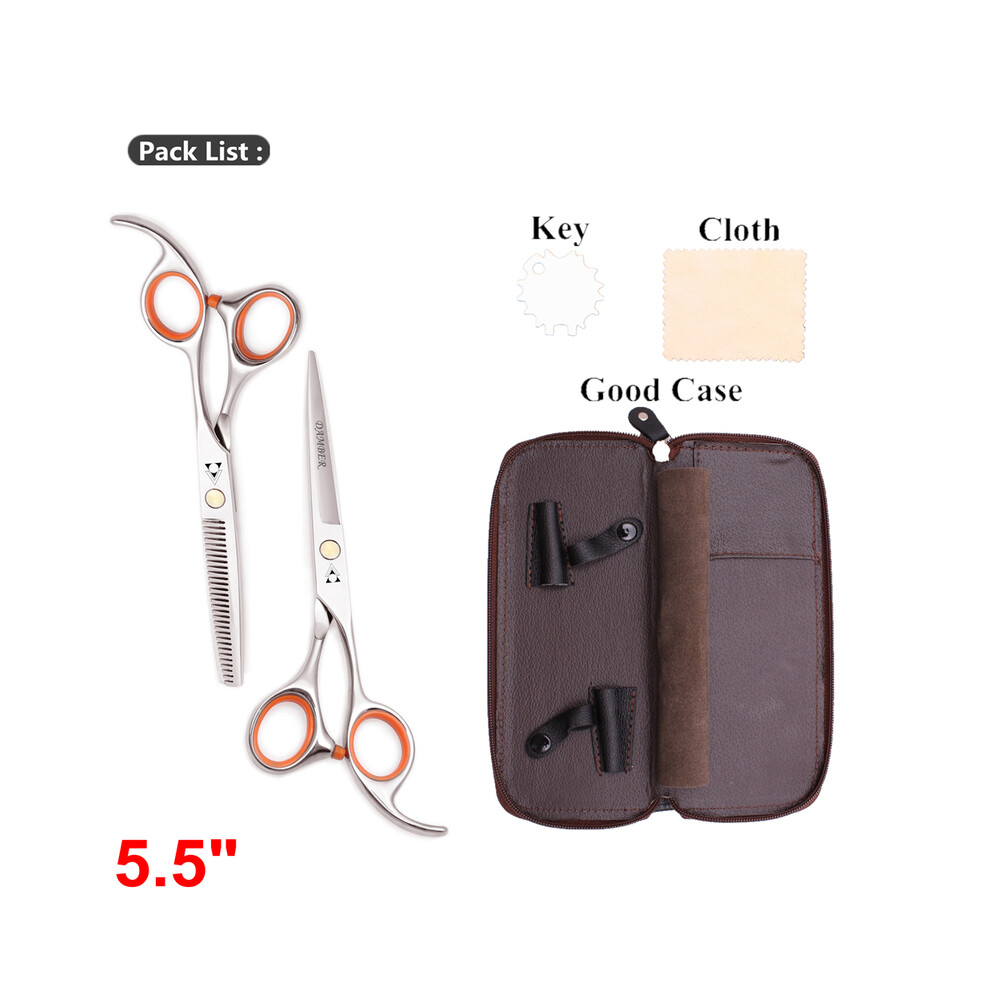 (1008 Yin Dui 5.5 Bao)5.5 6.0 Professional Hairdressing Scissors Hair Thinning Barber Scissors Set Hair