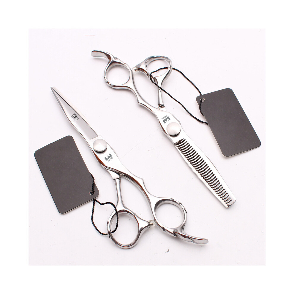 (strip Flat tooth)Professional Hairdressing Scissors 6.0 Inch Japan 440C Original Barber Scissors