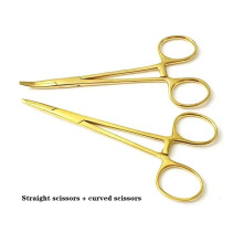 (straight scissors) 2pcs pet ear tweezers for professional use stainless steel for cat