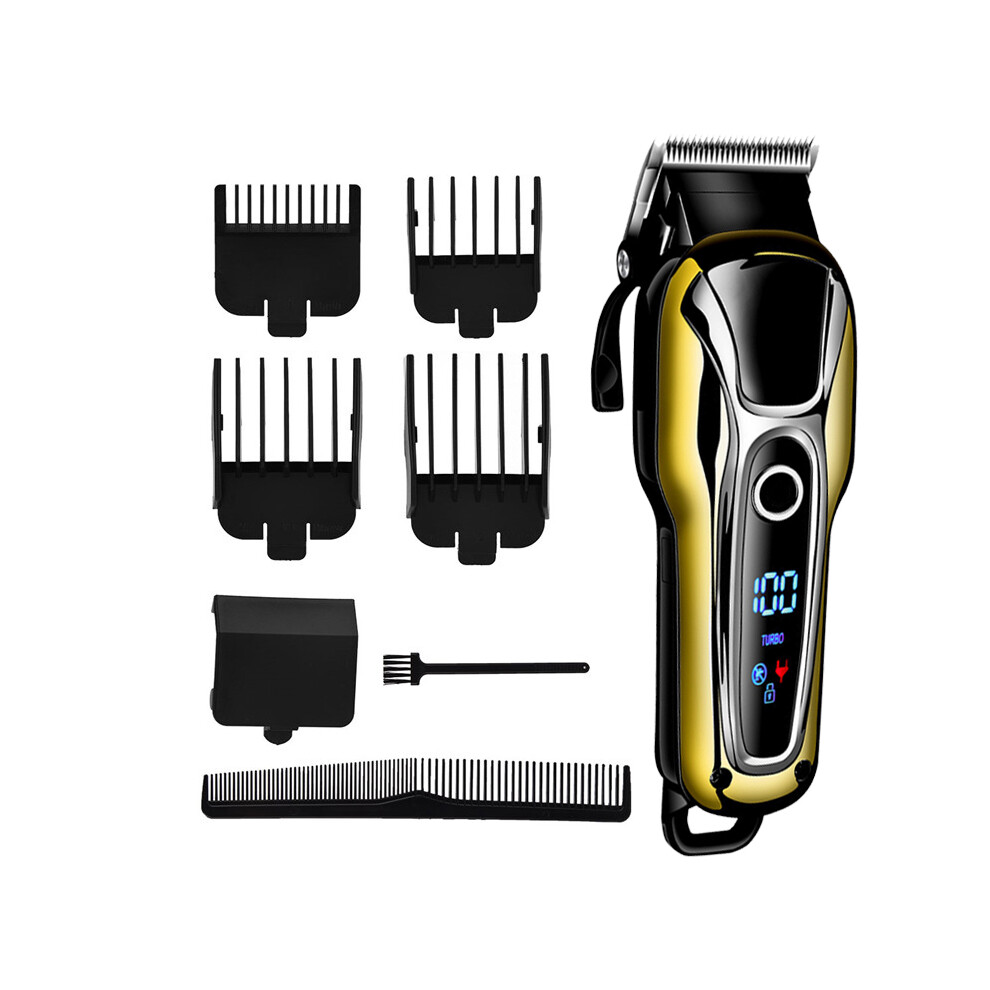 (1990)Professional Barber Hair Clipper Rechargeable Electric Shaver Finishing Trimmer