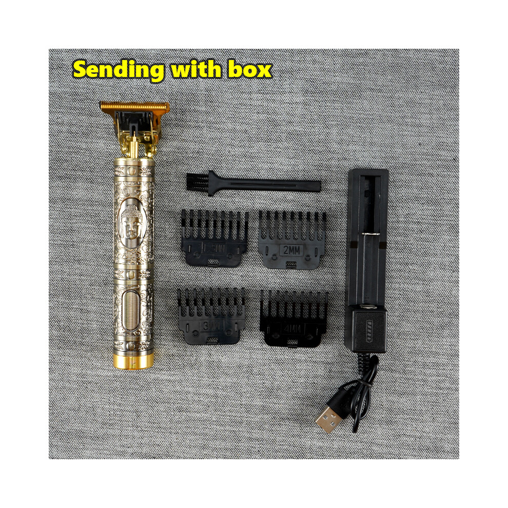 (Buddha battery case) Vintage T9 electric hair clipper hair clipper for professional use