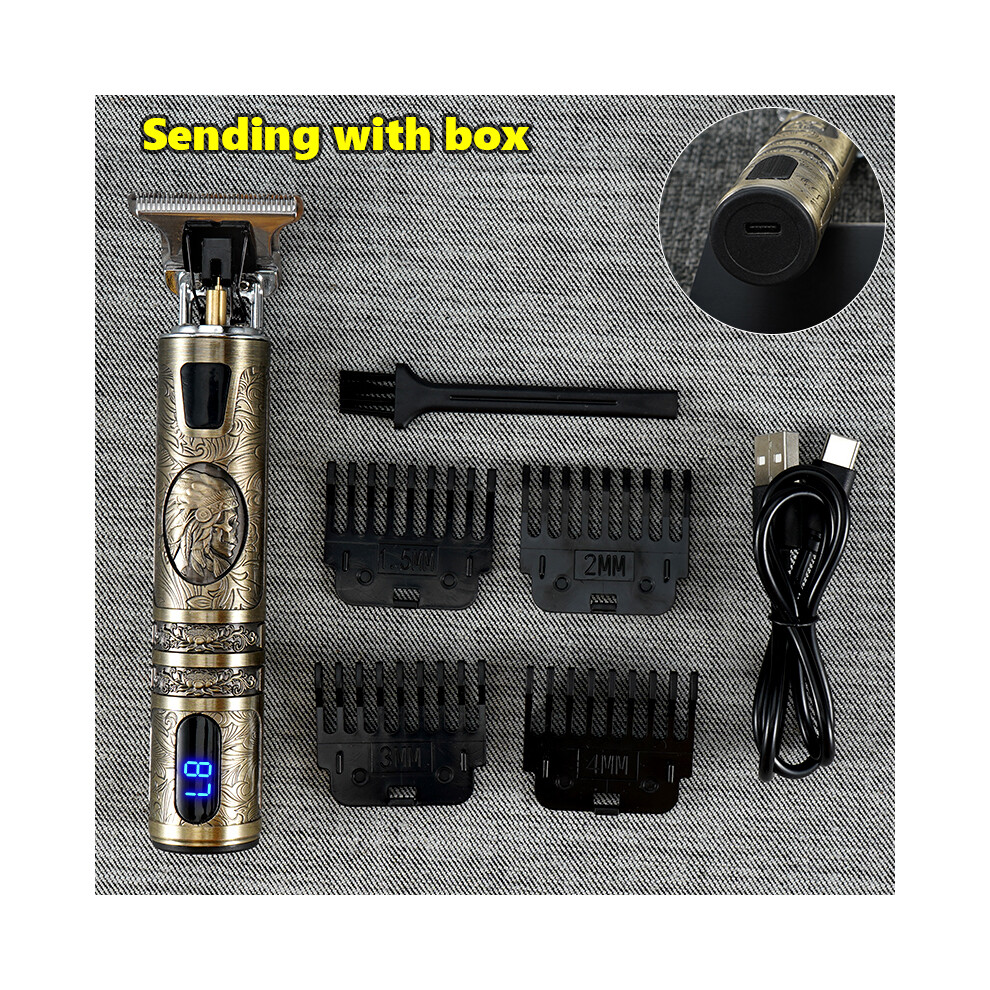 (Indian LCD box) Vintage T9 electric hair clipper hair clipper for professional use