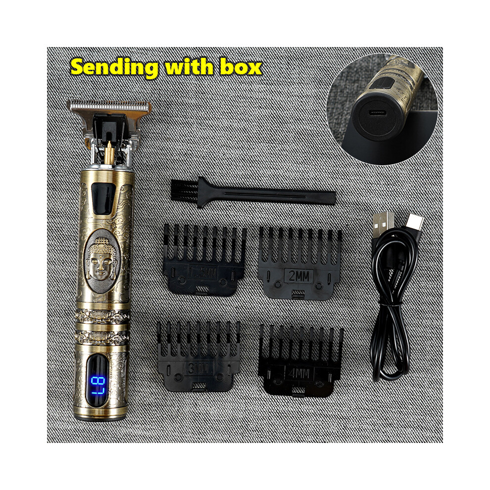 (Buddha LCD box) Vintage T9 electric hair clipper professional hair clipper