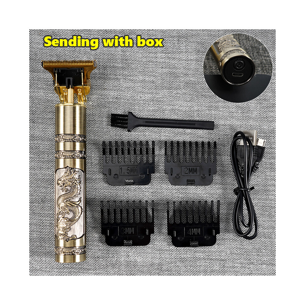(Dragon-USB-Box) Vintage T9 electric hair clipper hair clipper intended for professional use