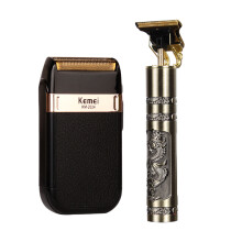 (Set of 3)Professional Barber Hair Clipper Rechargeable Electric Shaver Finishing Trimmer