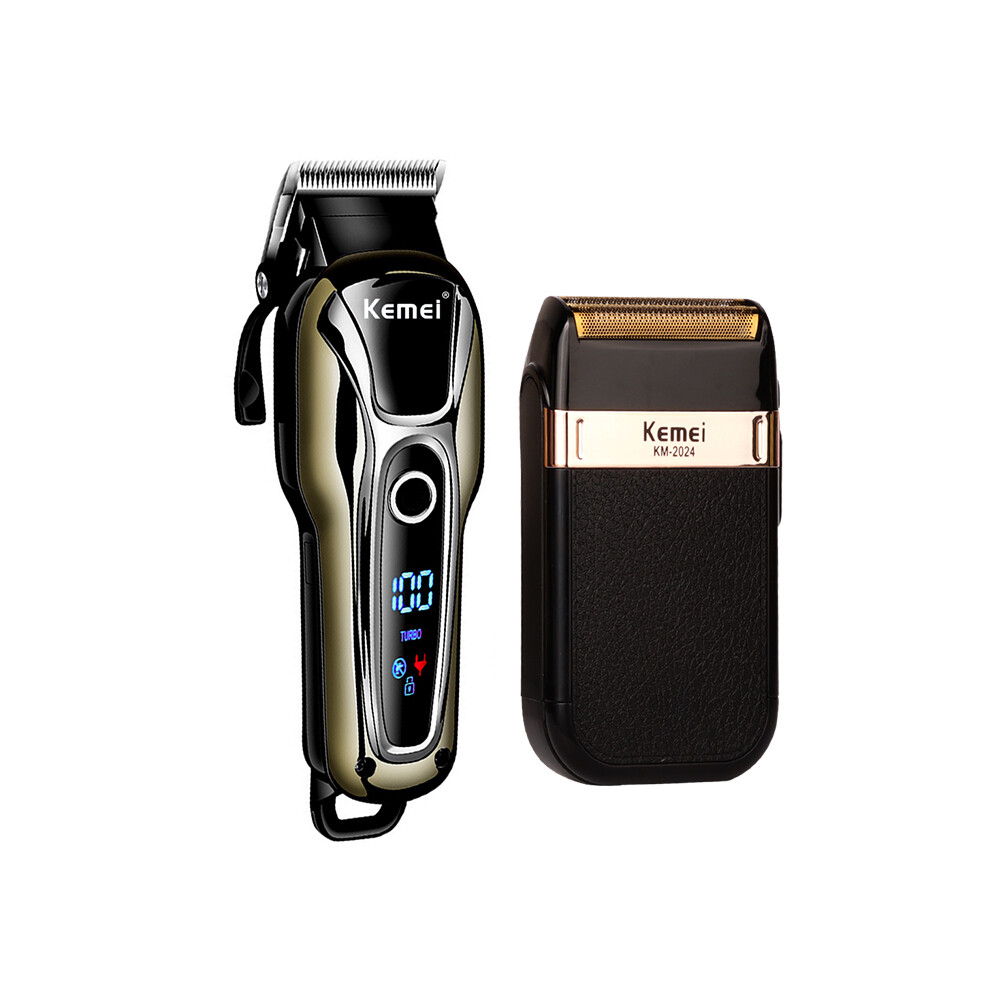 (set 1)Professional barber hair clipper rechargeable electric shaver finishing clipper