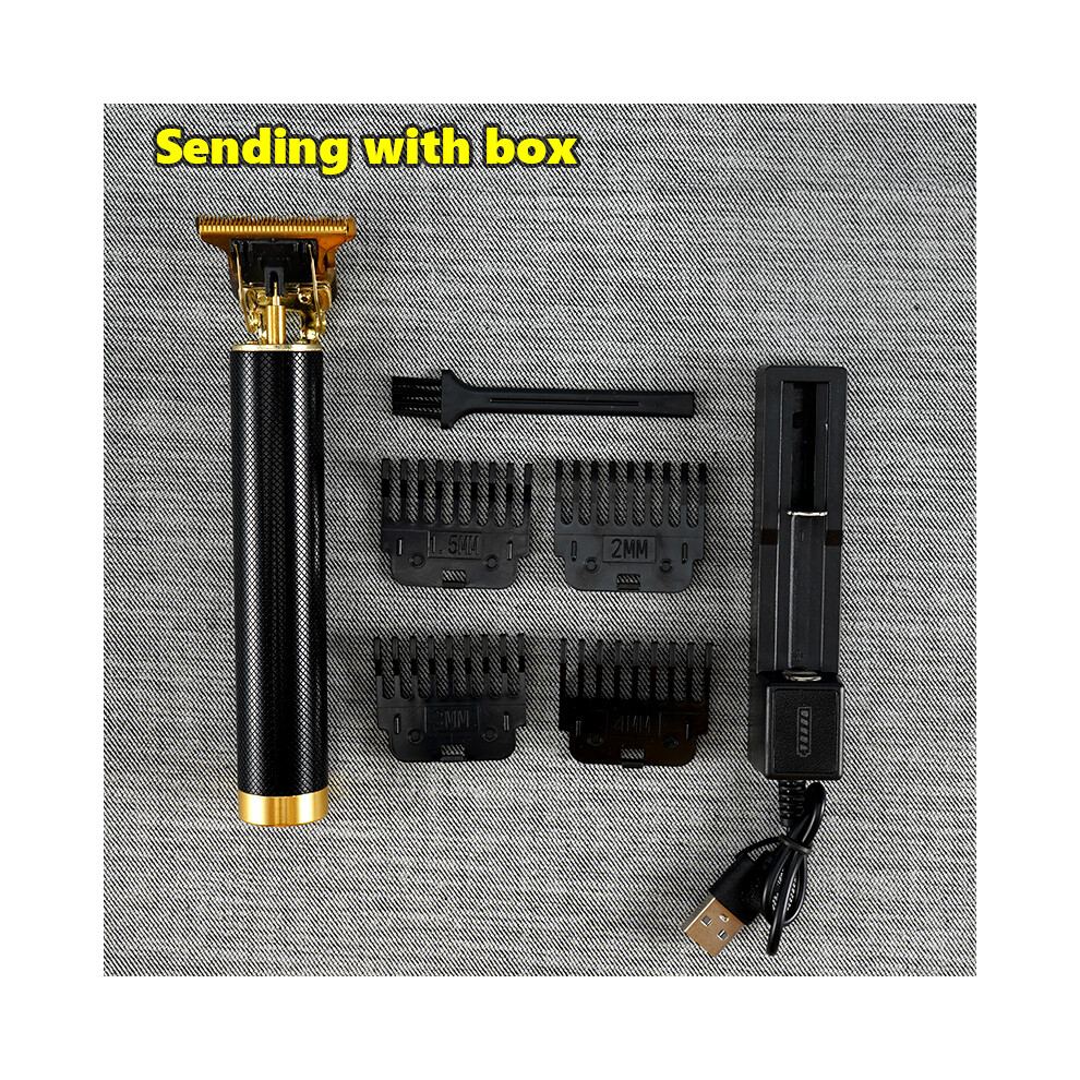 (Black battery box) Vintage T9 electric hair clipper hair clipper for professional use