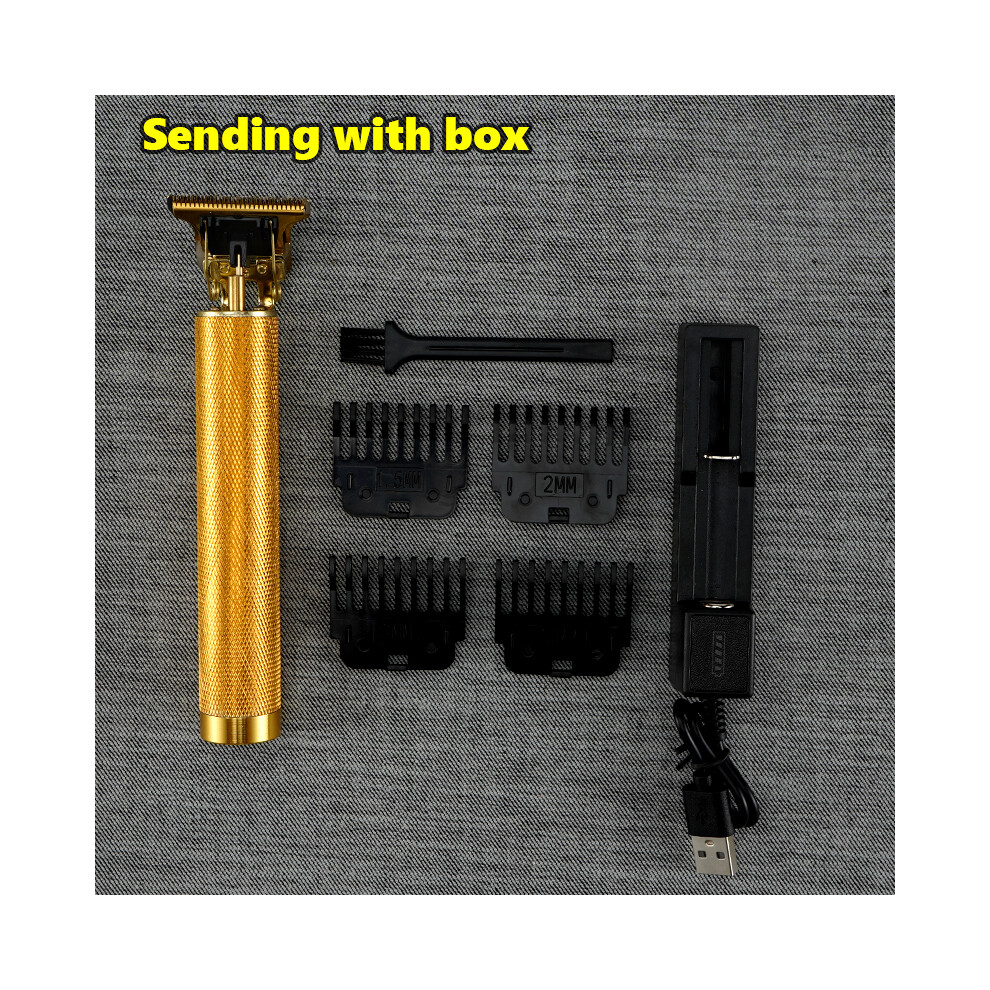 (Rosegold battery box) Vintage T9 electric hair clipper professional hair clipper