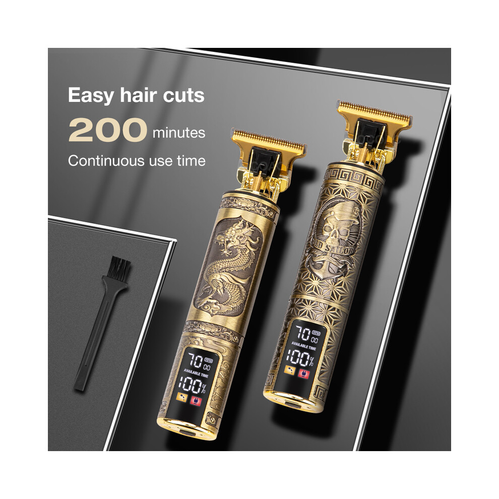 (small LCD king) LCD Hair Clippers Professional Hair Clipper Beard Trimmer for Men Barber