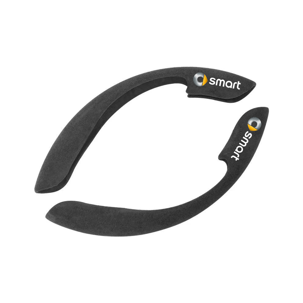 (For Smart)Car Steering Wheel Cover Suede For Smart Fortwo Forfour 450 453 451 450 Accessories Black 9319708137484
