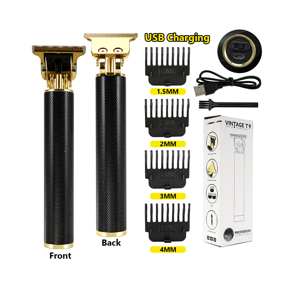 Black (-Usb-Box)Lcd Hair Clippers Professional Hair Clipper Beard Trimmer For Men Barber Electric Shaver