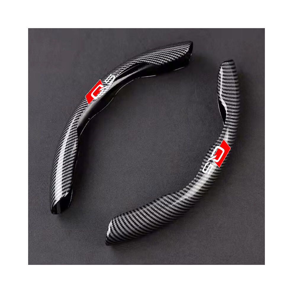(Q5)Audi Car Carbon Fiber Non-Slip Steering Wheel Cover Audi A1 A3 A4 A5 A6 A7 A8 Q2 Q3 Q5 Black 9319708137859