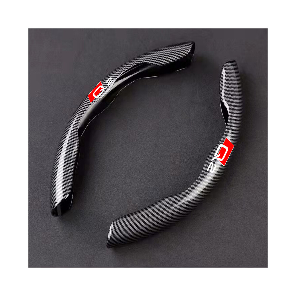 (Q2)Audi Car Carbon Fiber Non-Slip Steering Wheel Cover Audi A1 A3 A4 A5 A6 A7 A8 Q2 Q3 Q5 Black 9319708137835