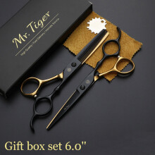 (6.0 CT Box Set HJZJ)Sharp Blade Professional Hair Scissors 5.5 6.0 Salon Hair Cutting Scissors