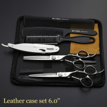 (6.0 Case 2 LGMH) Professionelle Haarschere mit scharfer Klinge 5.5 6.0 Salon-Haarschneideschere Friseurschere