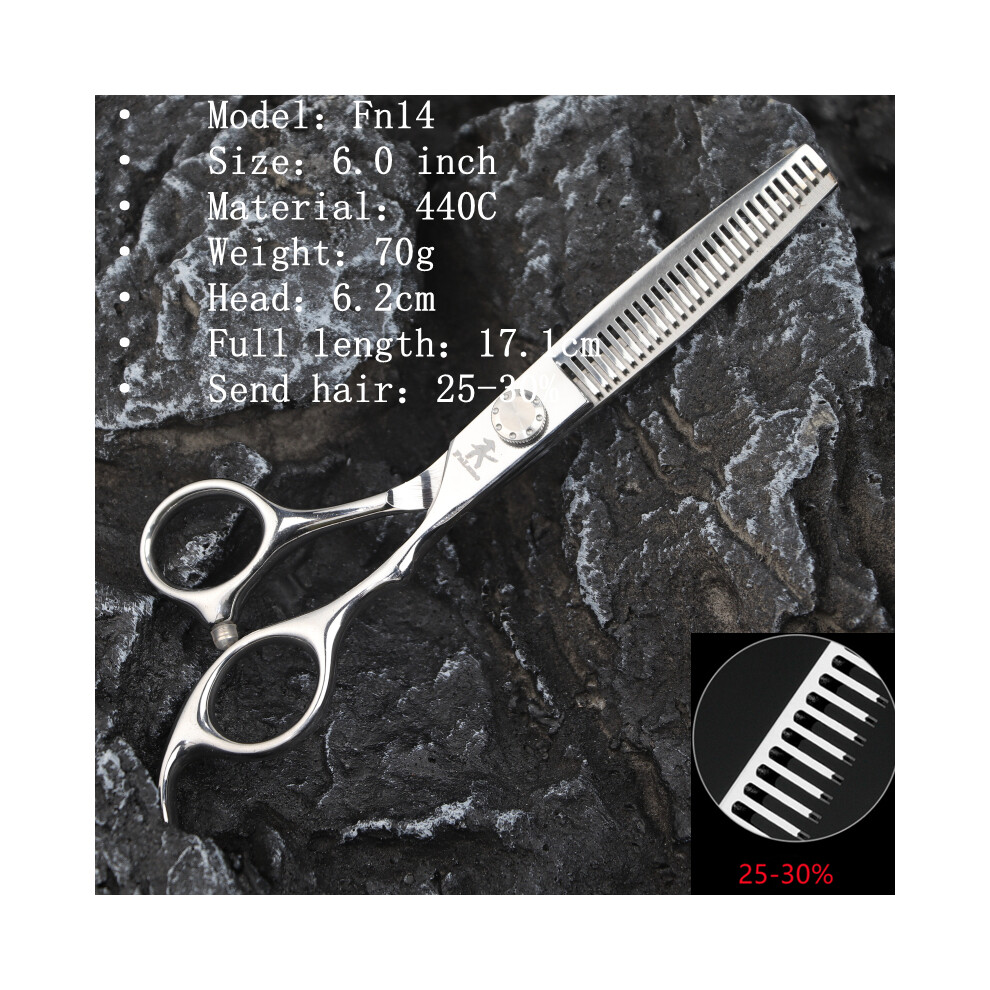 (Fn14)Fnlune 6.0 Professional Hair Salon Scissors Salon Barber Accessories Hair clipper Thinning clipper
