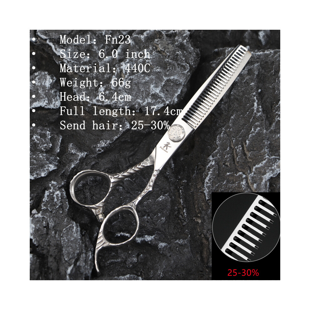 (Fn23)Fnlune 6.0 Professional Hair Salon Scissors Salon Barber Accessories Hair Clipper Thinning Clipper
