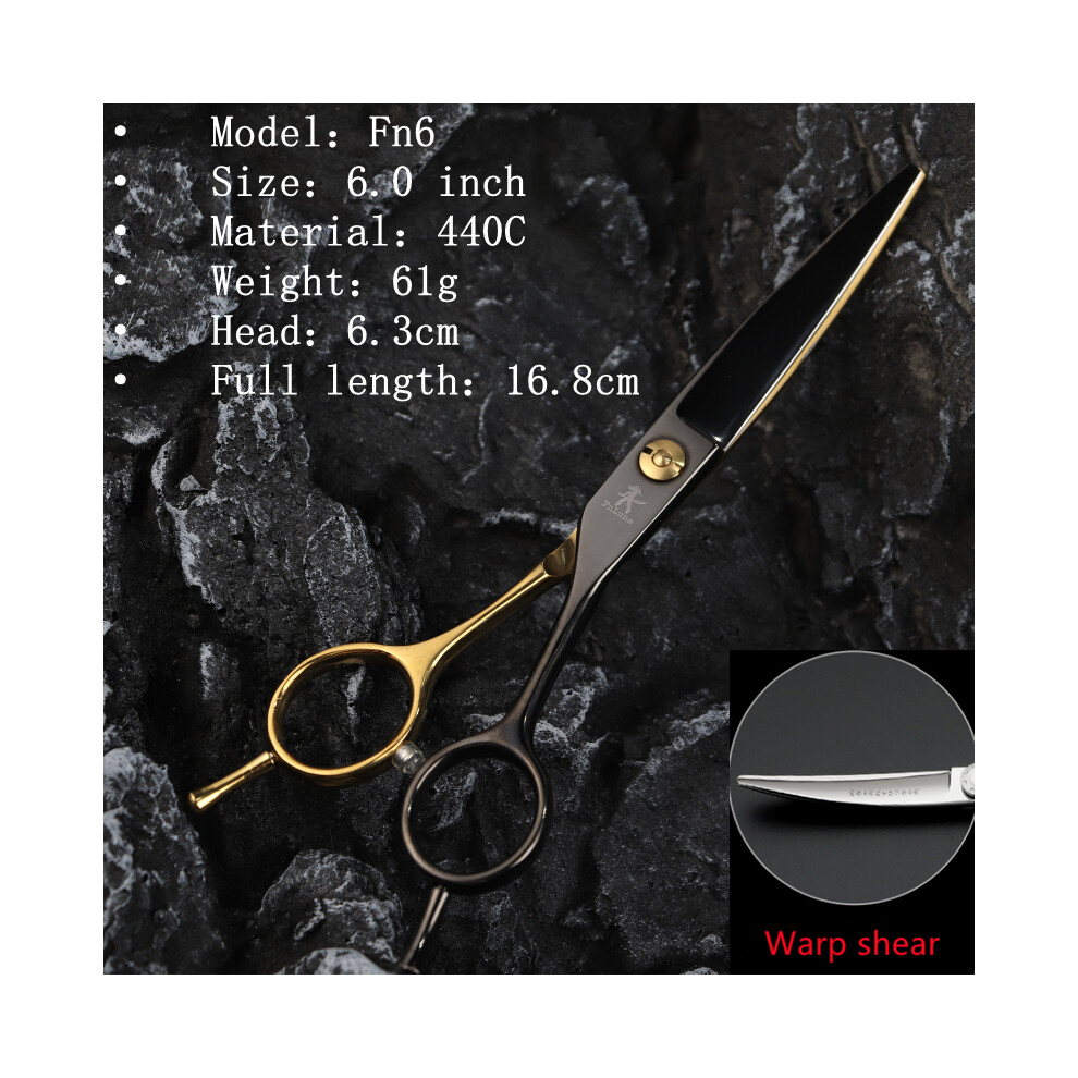 (Fn6)Fnlune 6.0 Professional Hair Salon Scissors Salon Barber Accessories Hair Clipper Thinning Clipper