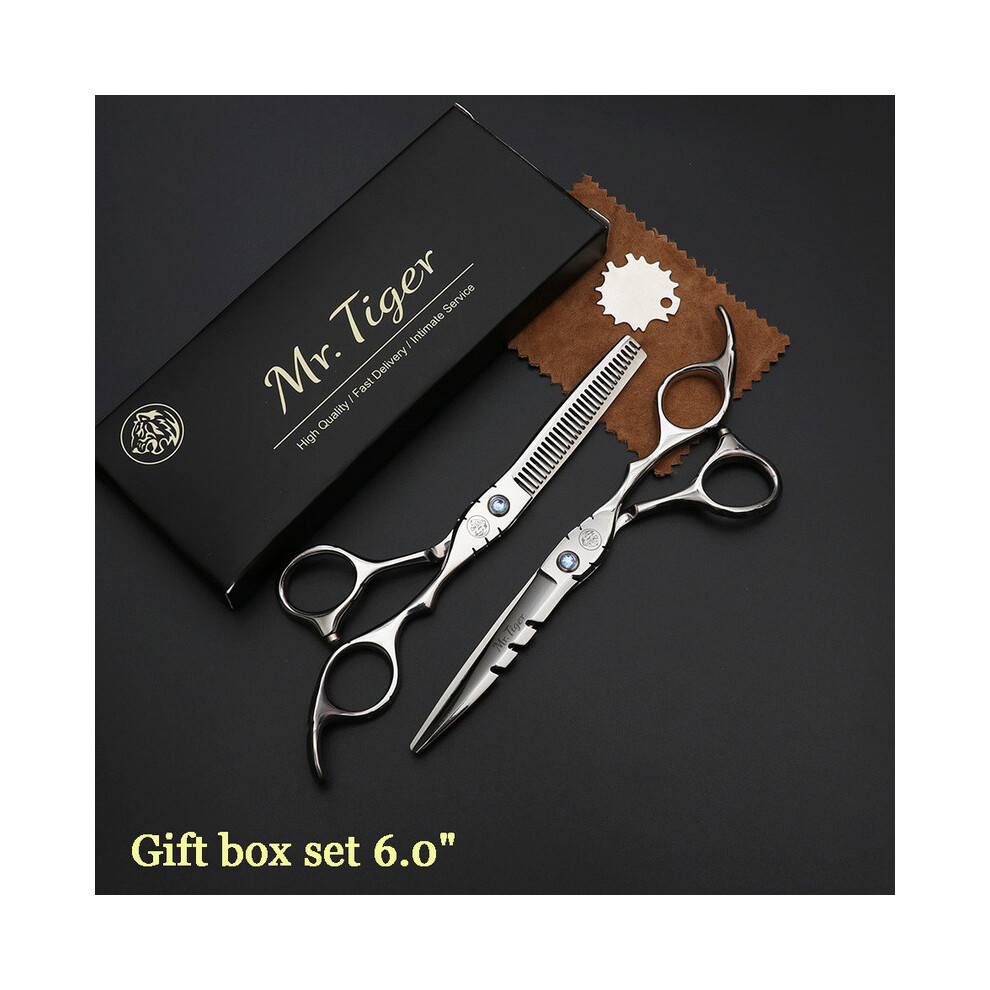 (6.0 CT Box-LZKK)Japanese Hair Scissors 5.5 6.0 Professional Hairdressing Scissors Thinning Barber Scissors
