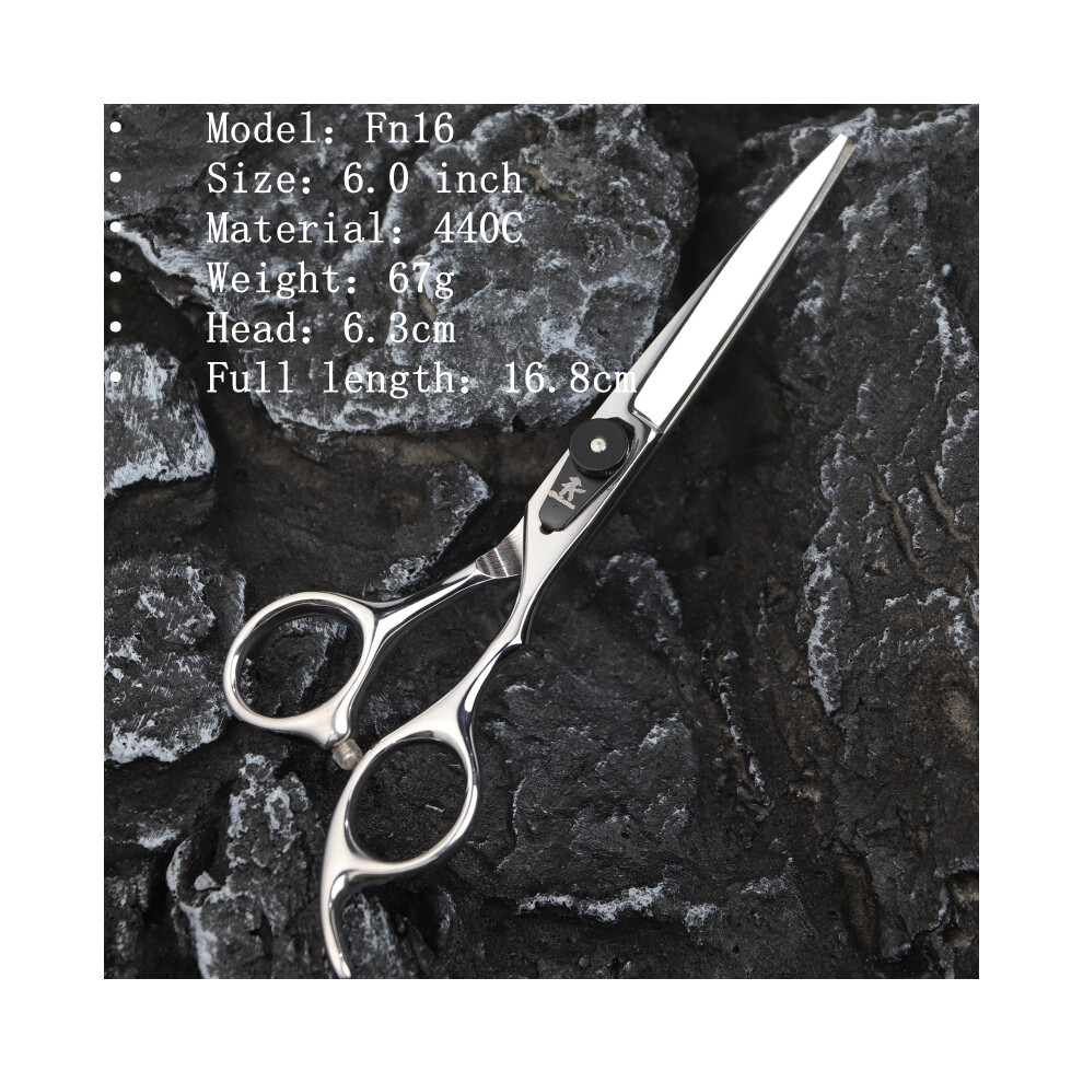 (Fn16)Fnlune 6.0 Professional Hair Salon Scissors Salon Barber Accessories Hair Clipper Thinning Clipper