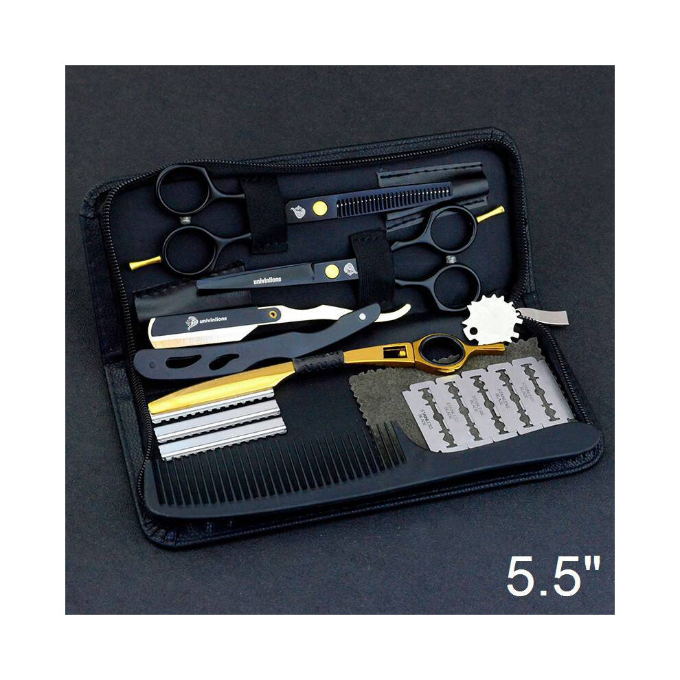 (5504A55-Kit 2 Razors)5.5/6.0" Sale Japanese Hair Scissors Professional Scissors Cheap Hairdressing