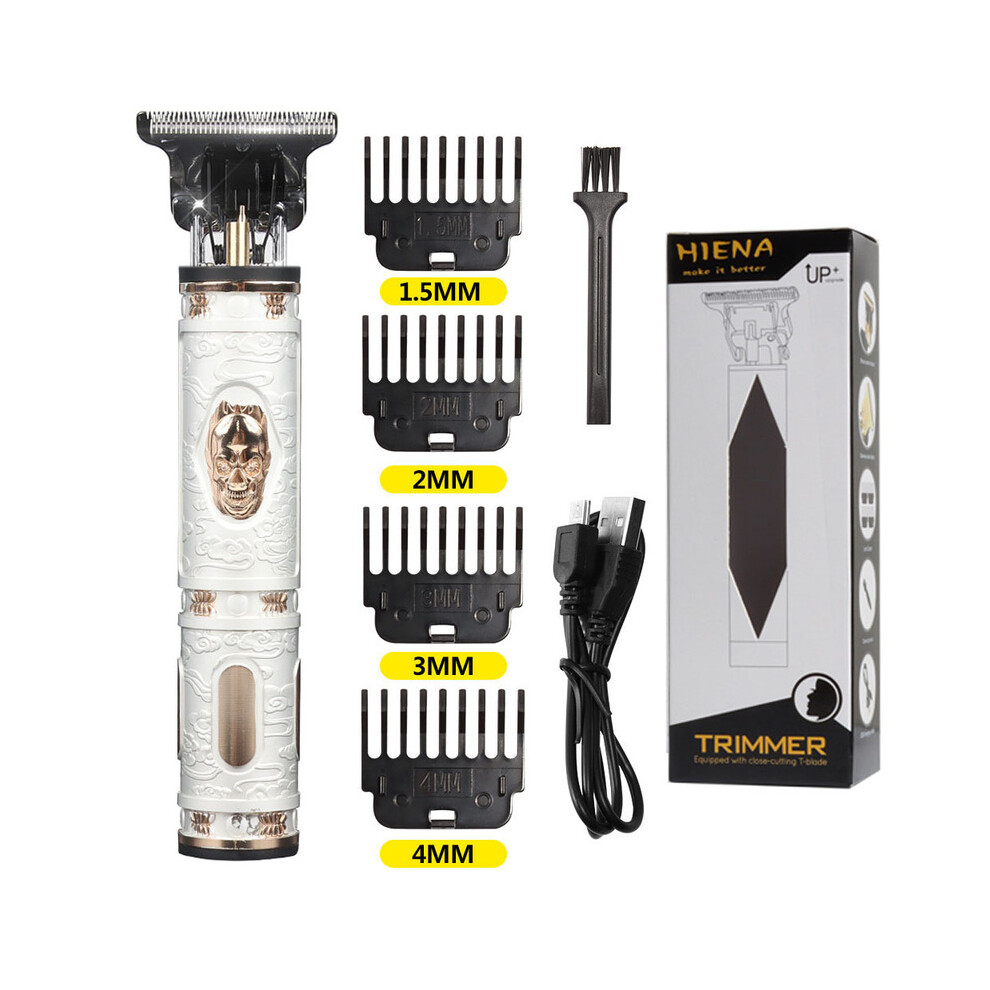 (skull) Vintage T9 Hair Clipper Professional Hair Clipper Electric Shaver Trimmer for Men