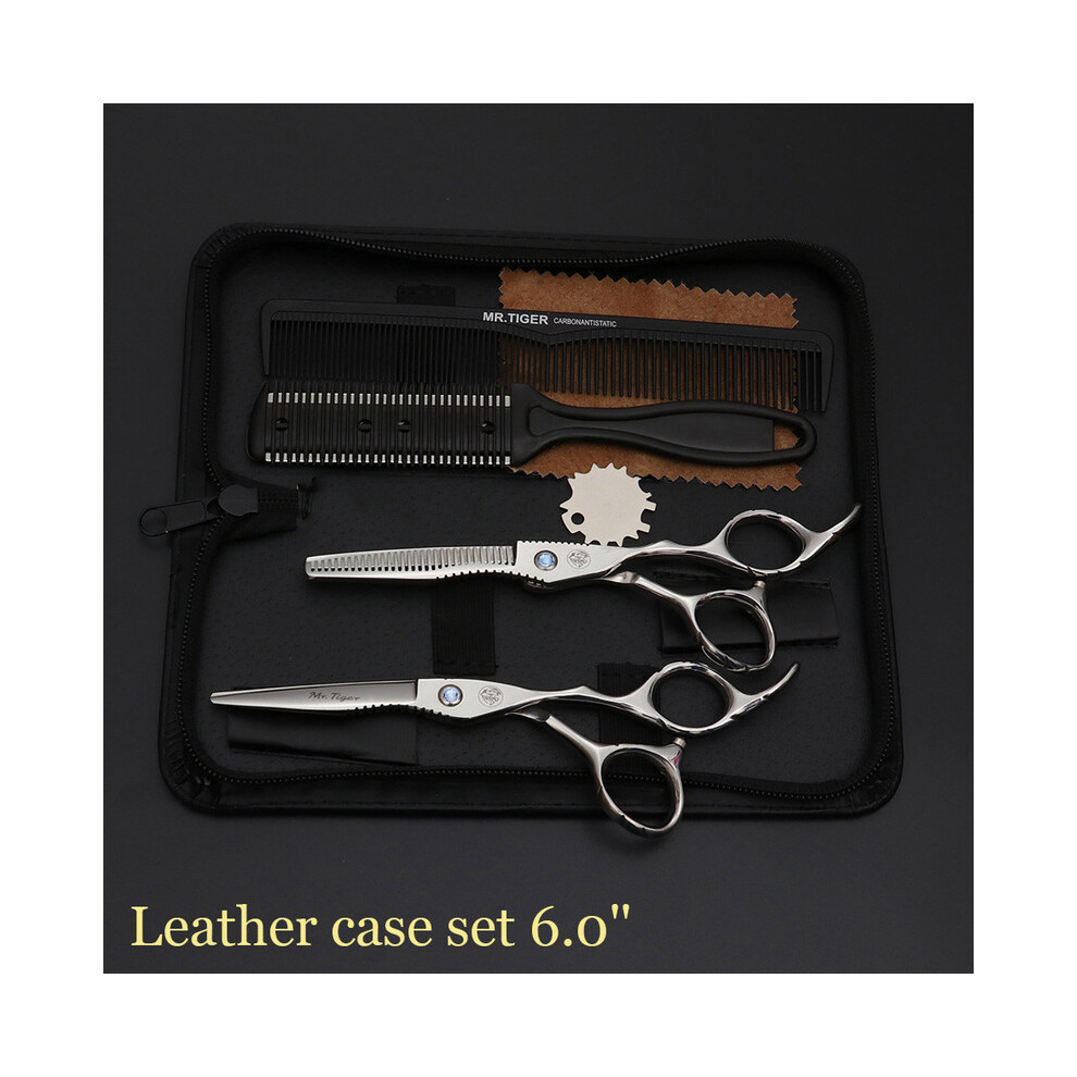 (6.0 CT case1 LGWW)Sharp Blade 5.5 6.0 Hair Scissors Professional Barber Scissors Hair Salon Scissors