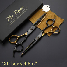 (6.0 CT Box Set HJZC)Sharp Blade 5.5 6.0 Hair Scissors Professional Barber Scissors Hair Salon Scissors