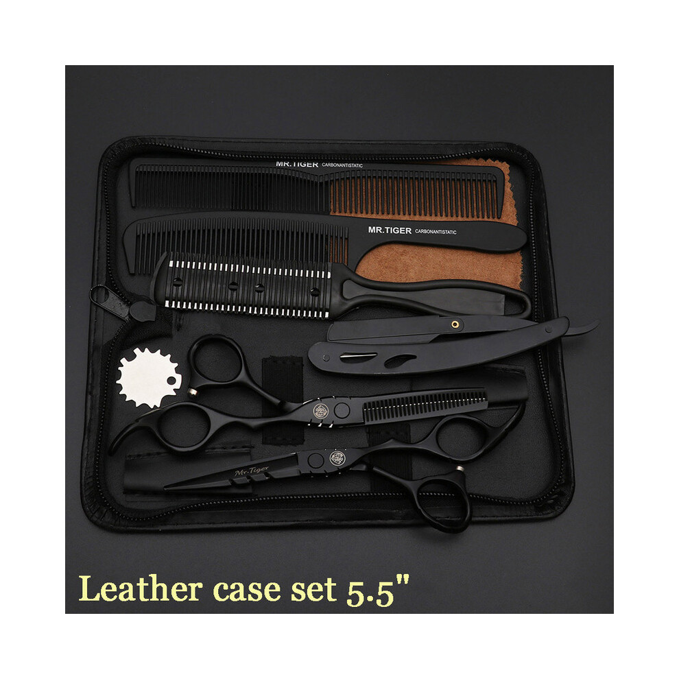 (5.5 CT case2 HSKK)Sharp Blade 5.5 6.0 Hair Scissors Professional Barber Scissors Hairdressing Scissors