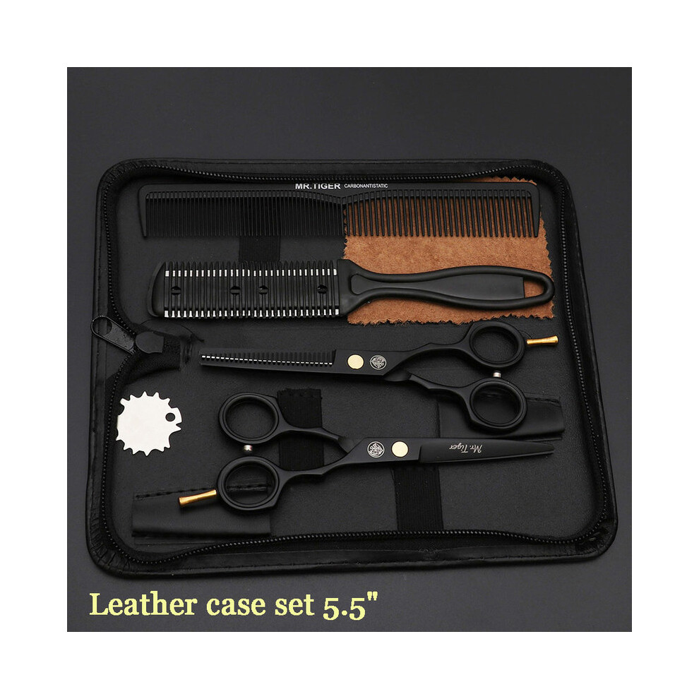 (5.5 CT case1 HDC)Sharp Blade 5.5 6.0 Hair Scissors Professional Barber Scissors Hairdressing Scissors