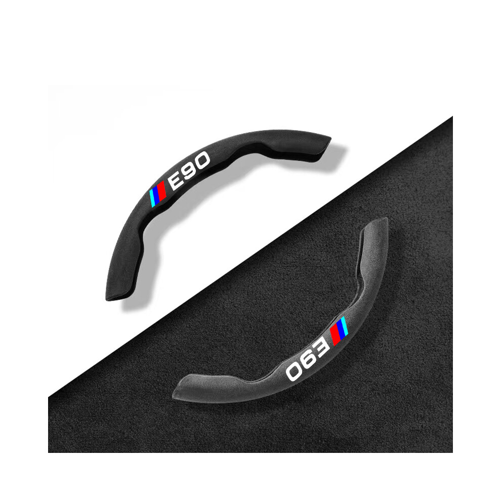 (E90)Car Steering Wheel Cover Suede Bmw M Sport E30 E34 E36 E39 E46 E60 E87 E90 Power Performance Black 9319708139389