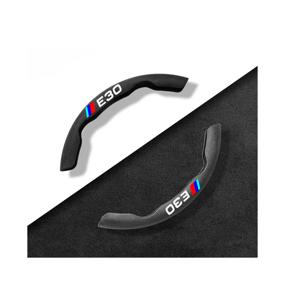 (E30)Car Steering Wheel Cover Suede Bmw M Sport E30 E34 E36 E39 E46 E60 E87 E90 Power Performance Black 9319708139310