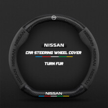 (D Schwarz) Carbon Fiber Auto Lenkradbezug Nissan Qashqai J11 J10 Leaf XTrail März Tiida Kicks