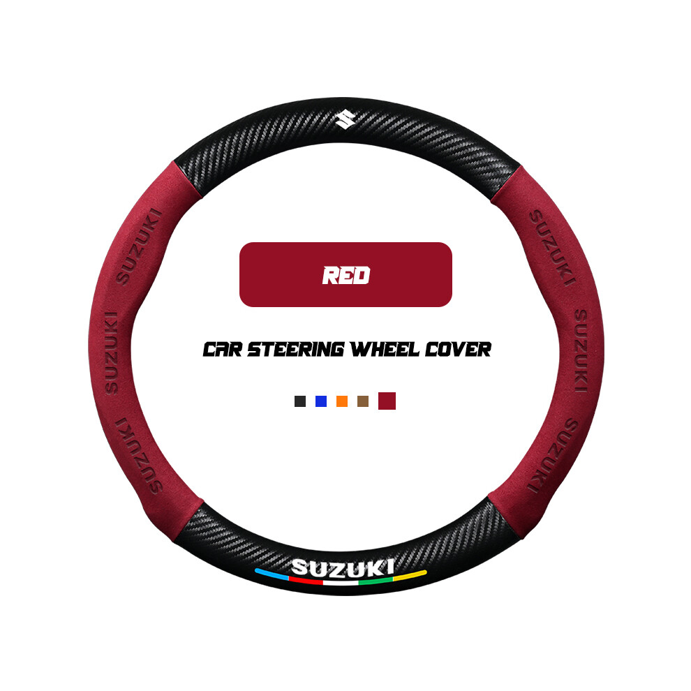 (O )Car Steering Wheel Cover Suzuki Swift Grand Sport Vitara Sx4 Ignis Baleno Jimny Samurai Red 9319708140392