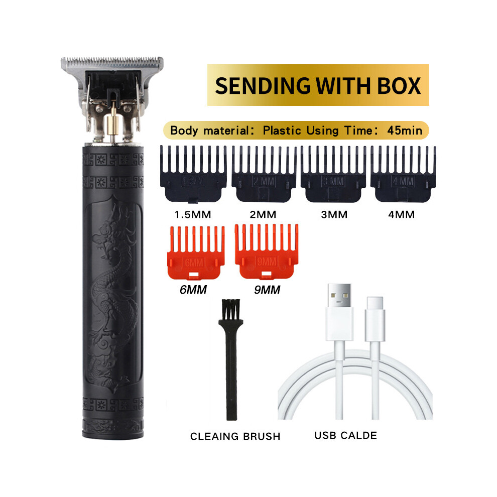 (plastic dragon 6 comb) Vintage T9 electric hair clipper hair clipper intended for professional use