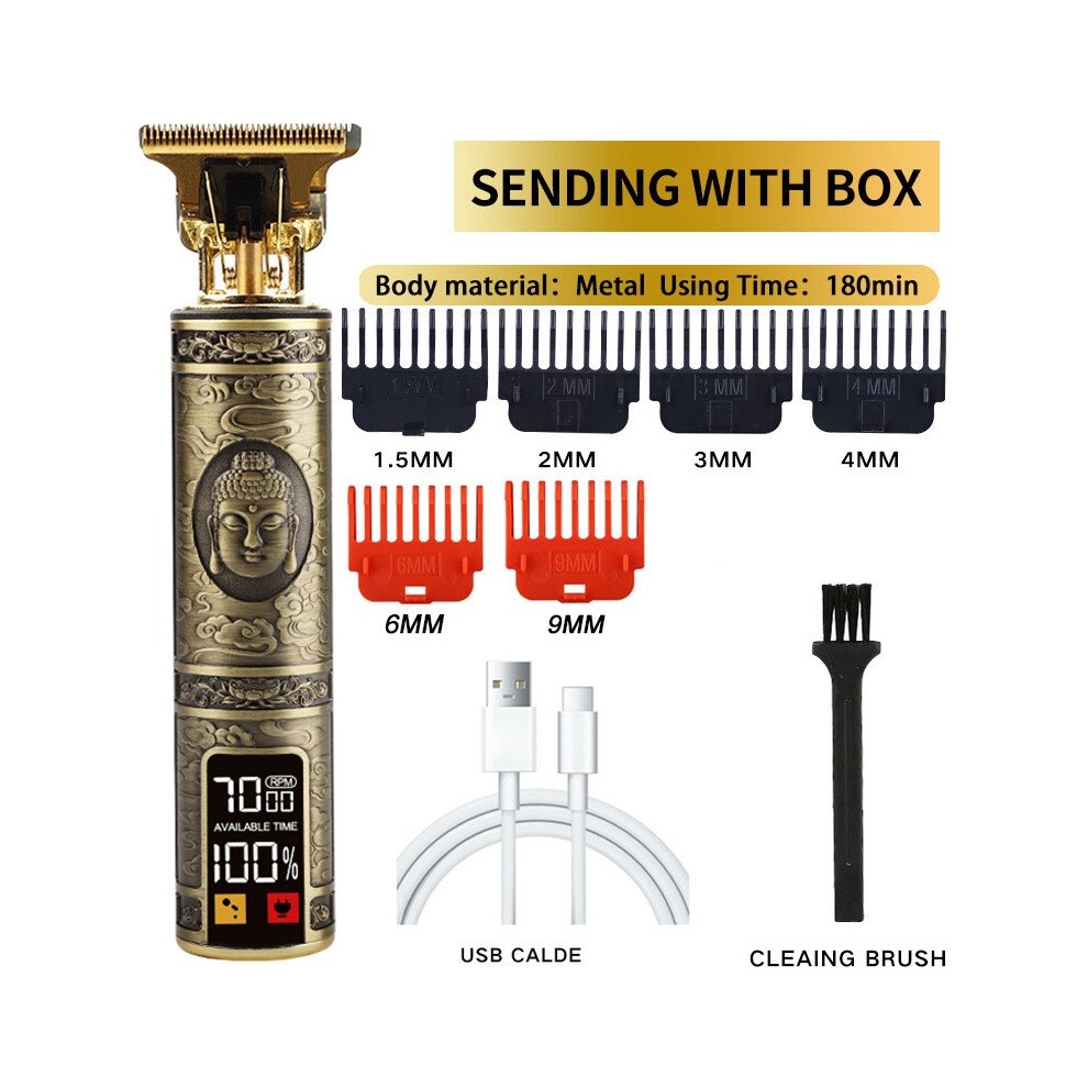 (buddha lcd plus) Vintage T9 electric hair clipper hair clipper intended for professional use