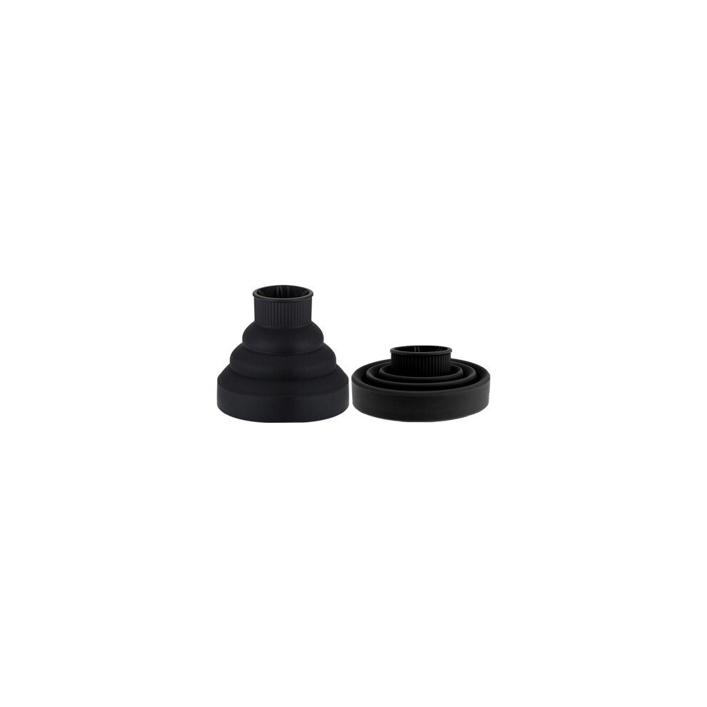 (Black)Hair Dryer Diffuser Cover Universal Folding Curlers Hair Dryer Hair Curler