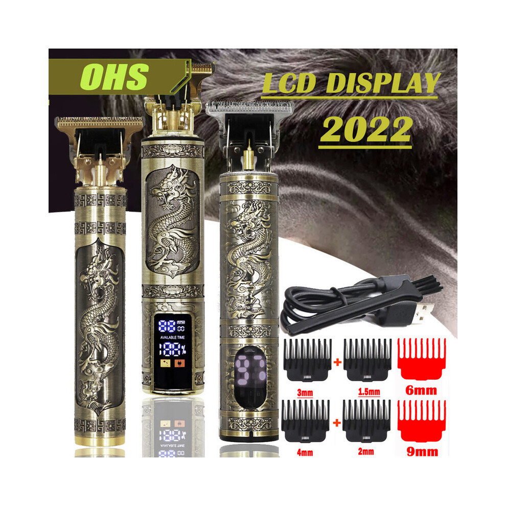 (OHS X2 Buddha plus)USB Vintage T9 0mm electric hair clipper for men cordless clippers for professional
