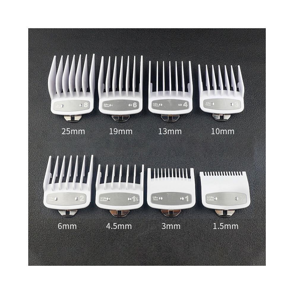 White (8Pcs - )8Pcs/10Pcs Universal Hair Clipper Limiter Comb Guide Attachment Kit For Wahl Clippers