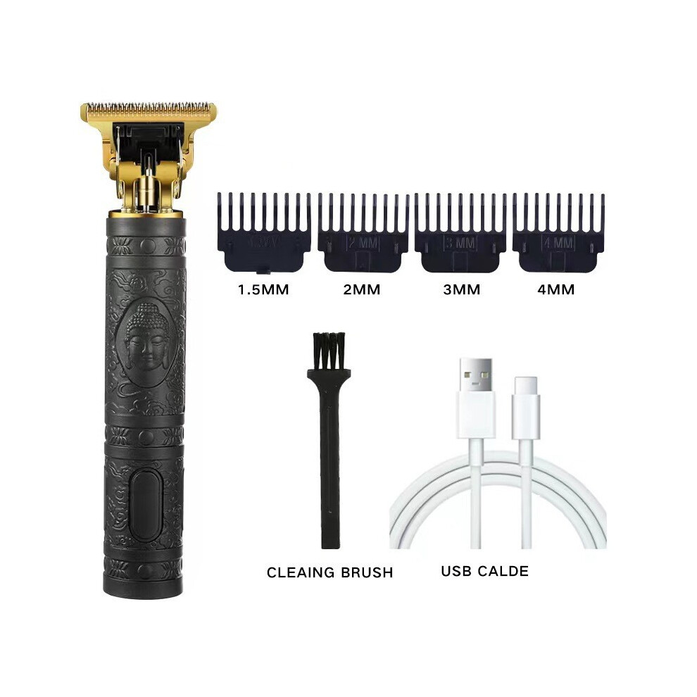 (Buddha 2) Vintage t9 Hair Clipper Cordless Hair Clipper Trimming Machine Beard Trimmer Hair For Men
